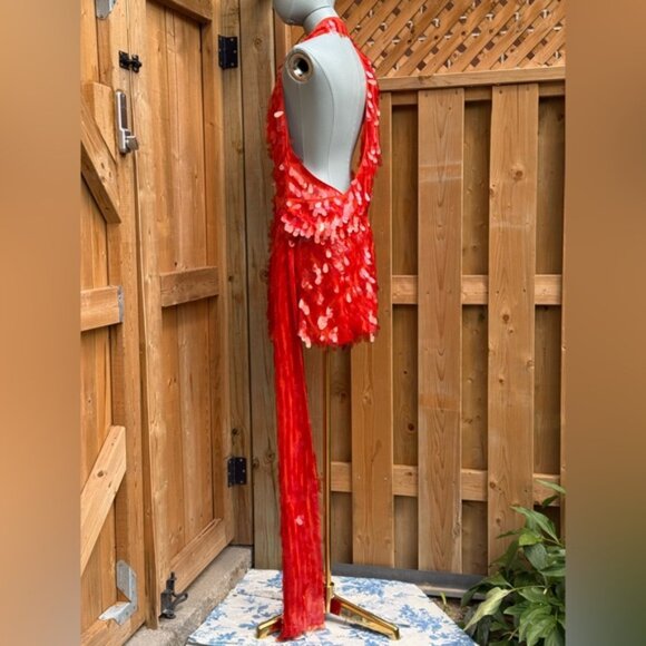 🆕 MISHA COLLECTION 🧿 NWOT Red Sapphire Sequins Mini Dress, Sz XL - US 10 - Picture 6 of 16